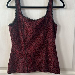 WHBM red and black tank Med